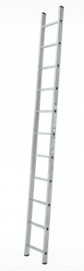 Лестница алюминиевая односекционная 11 ступеней, высота 2.89м